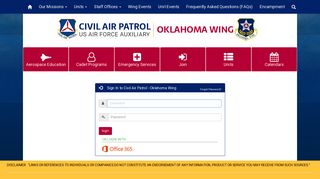 Civil Air Patrol - Oklahoma Wing - Site Administration Login