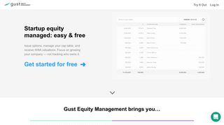 Gust Equity Management - Cap table and options management