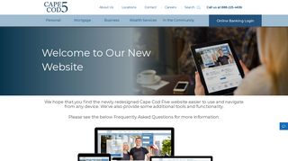 Welcome to Our New Website | Cape Cod 5