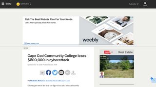 Cape Cod Community College loses $800,000 in cyberattack ...