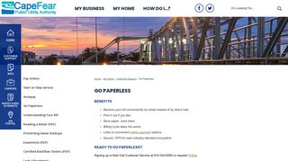 Go Paperless | Cape Fear Public Utility Authority Official Site