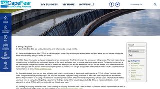 3. Billing & Payment - Cape Fear Public Utility Authority Official Site