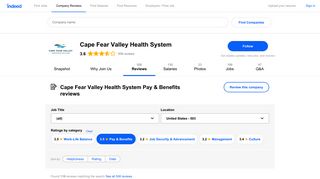 Cape Fear Valley Health System Pay & Benefits reviews - Indeed