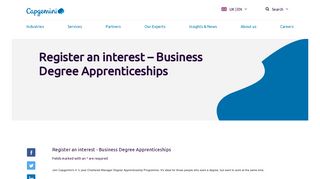 Register an interest – Business Degree Apprenticeships – Capgemini ...