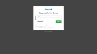 Capgemini Service Center - Login Page
