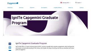 IgnITe Capgemini Graduate Program – Capgemini Norge