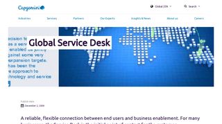 Global Service Desk – Capgemini Worldwide