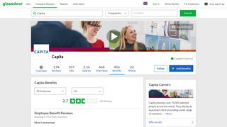 Capita Employee Benefits and Perks | Glassdoor.co.uk