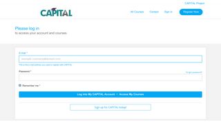 Log into your CAPITAL Account | CAPITAL - Courses | CAPITAL