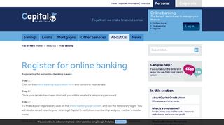 Register for online banking - Capital Credit Union