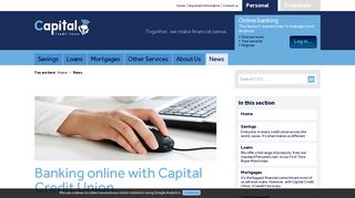 Banking online with Capital Credit Union.