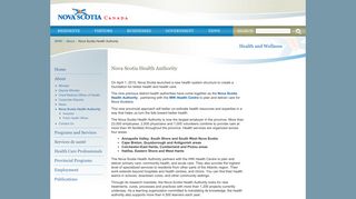 Nova Scotia Health Authority | novascotia.ca