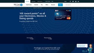 Capital First SBI Credit Card - Benefits and Features - Apply Now | SBI ...
