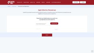 Personal Loan Application - Capital First