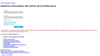 Log In | S&P Capital IQ