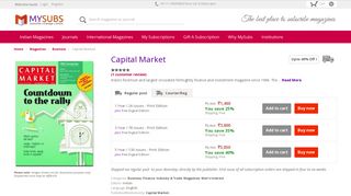 Upto 40% Off on Capital Market Magazine Subscription - Capital ...