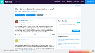 How to Activate a Capital One Credit Card - WalletHub