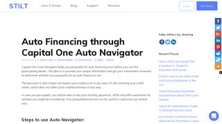 Auto Financing through Capital One Auto Navigator - Stilt blog