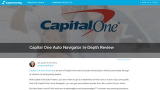 Capital One Auto Navigator In-Depth Review | SuperMoney!