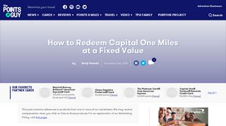 How to Redeem Capital One Miles at a Fixed Value - The Points Guy