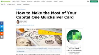 Making the most of Capital One® Quicksilver® Cash Rewards Credit ...