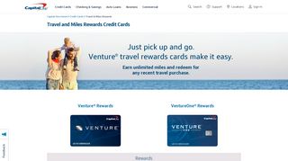 Miles Rewards Credit Cards - Travel Credit Cards | Capital One