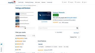 Venture Rewards Credit Card Reviews | Capital One