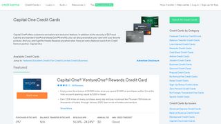 Compare Top Rated Capital One Credit Cards | Credit Karma