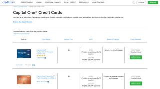 Capital One Credit Cards & Card Offers | Credit.com