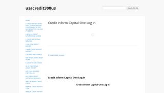Credit Inform Capital One Log In - usacredit308us - Google Sites