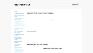 Capital One Credit Inform Login - usacredit45us - Google Sites