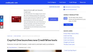 Capital One launches new CreditWise tools - Credit Cards