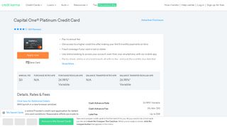 Capital One® Platinum Credit Card | Credit Karma