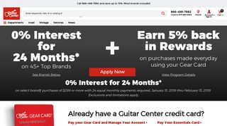 Guitar Center Credit Card Special Offers | Guitar Center