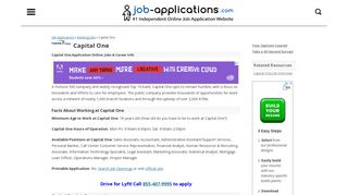 Capital One Application, Jobs & Careers Online - Job-Applications.com