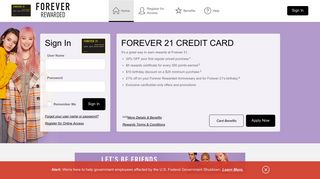 Forever 21 Credit Card - Manage your account - Comenity