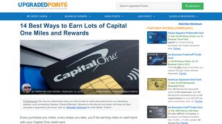 14 Best Ways to Earn Lots of Capital One Miles and Rewards [2019]