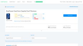 BuyPower Card from Capital One® Reviews | Credit Karma