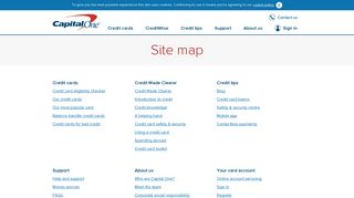 Sitemap - Capital One
