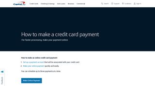 For faster processing, make your payment online. You can - Capital One