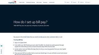 Bill Pay - Capital One