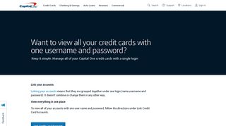 Want to View All Your Credit Cards with One Username ... - Capital One
