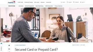 Secured Card or Prepaid Card? | Capital One