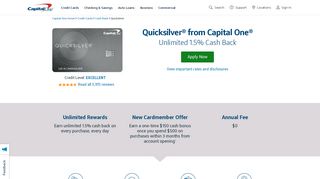 Quicksilver Cash Rewards Credit Card – Unlimited 1.5 ... - Capital One