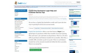 Capital One Quicksilver Login, Sign Up, and Customer Service Help