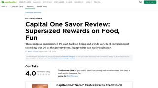 Capital One Savor Review: Supersized Rewards on Food, Fun ...