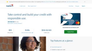 Secured Credit Card - Guaranteed MasterCard | Capital One Canada