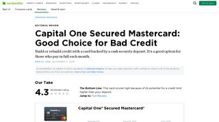 Capital One Secured Mastercard: Good Choice for Bad Credit ...