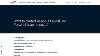 Capital One Customer Service | Personal Loans