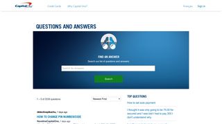 Questions & Answers - Capital One